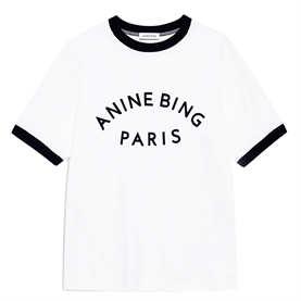 Anine Bing Jaylin T-shirt, Ivory 